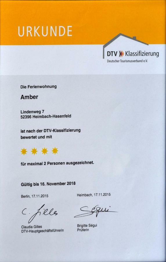 Fewo Amber Heimbach Buitenkant foto